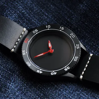 Misterioso Código de relógios Para Homens 41mm de Negócio Simples Mens Relógio de Quartzo de Japão Importou Movimento Luminoso Impermeável Pulseira de Couro